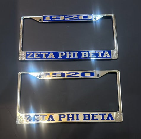 Zeta Phi Beta License Plate Frame