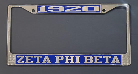 Zeta Phi Beta License Plate Frame