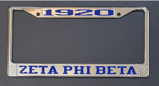 Zeta Phi Beta License Plate Frame