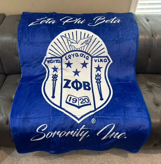 Zeta Phi Beta Fleece Throw Blanket