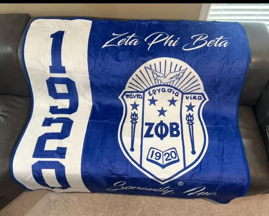 Zeta Phi Beta Fleece Throw Blanket