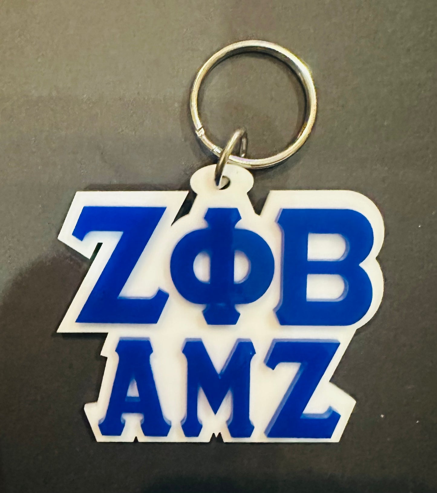 Zeta Phi Beta Custom Keychain