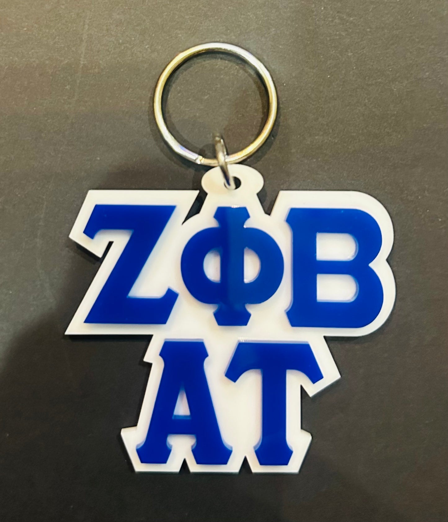 Zeta Phi Beta Custom Keychain