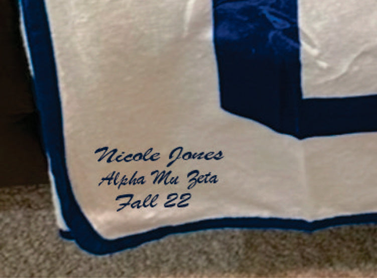 Zeta Phi Beta Fleece Throw Blanket