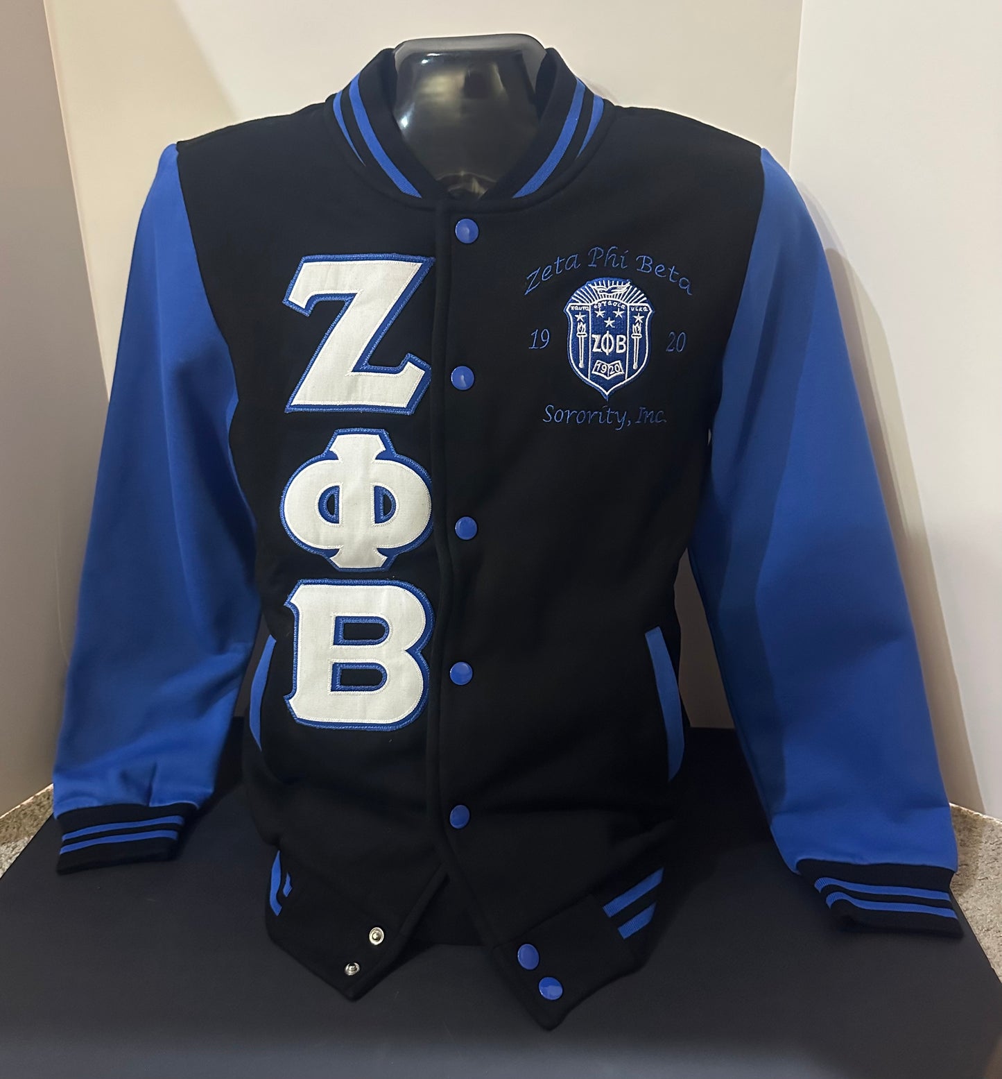 Zeta Phi Beta Soft Cotton Varsity Jacket